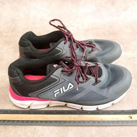 FILA Womens  5RW00526-059 Size 10 Gray PinkTextileLace Up Atlethic Running Shoes - Picture 7 of 10